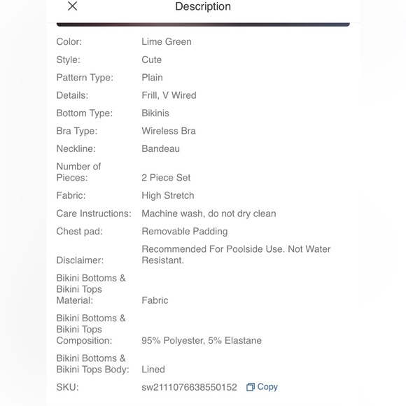 *last chance!!* Shein | Women’s lime green terry cloth bikini swimsuit - Picture 3 of 16